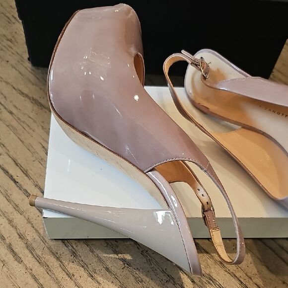 Giuseppe Zanotti Size 7.5 Nude Peep Toe Platform Heels 37.5 - Picture 10 of 15